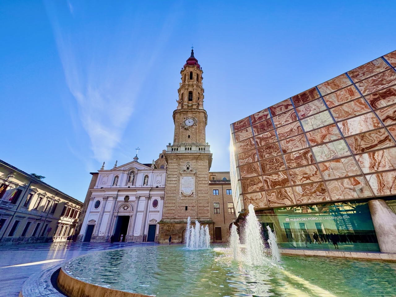 Plaza el Seo, Zaragoza, Spania, Spain